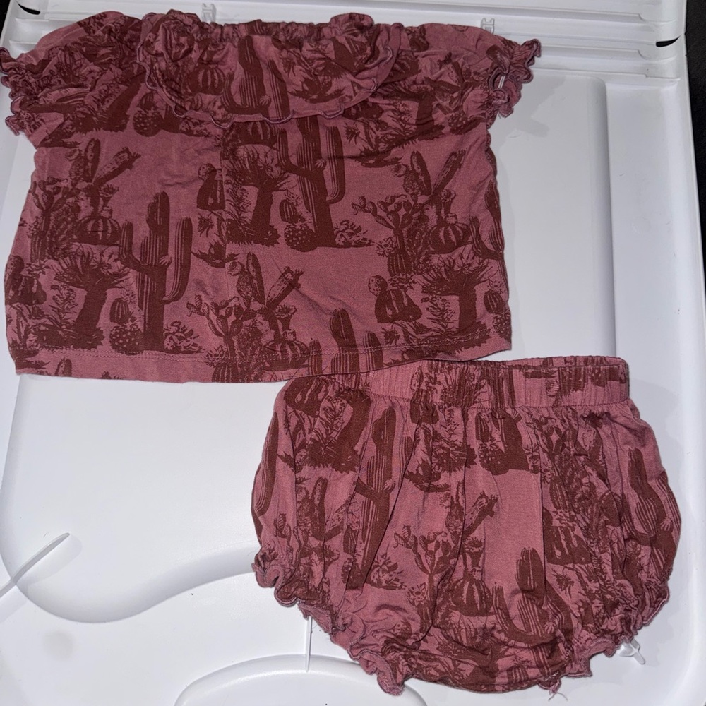 Kate Quinn Cactus Print Set - Mauve